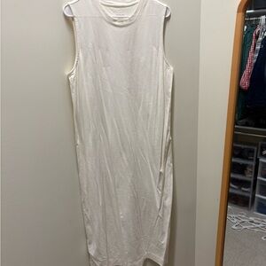 Everlane Cream Sleeveless Midi Dress